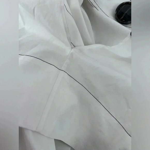 MARNI white 100% cotton Faux Wrap Pleated Peplum top IT 36 US 0 nwt - Picture 7 of 8